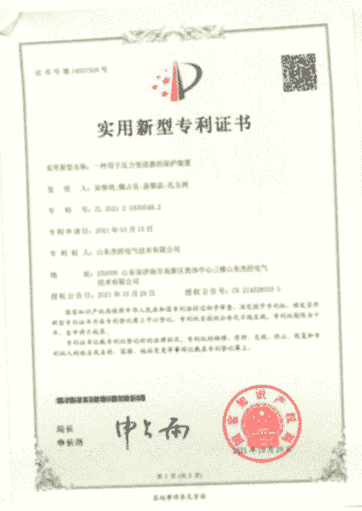 压力变送器的保护装置实用新型专利